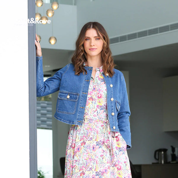 Rant & Rave Brielle Denim Jacket - Blue Denim