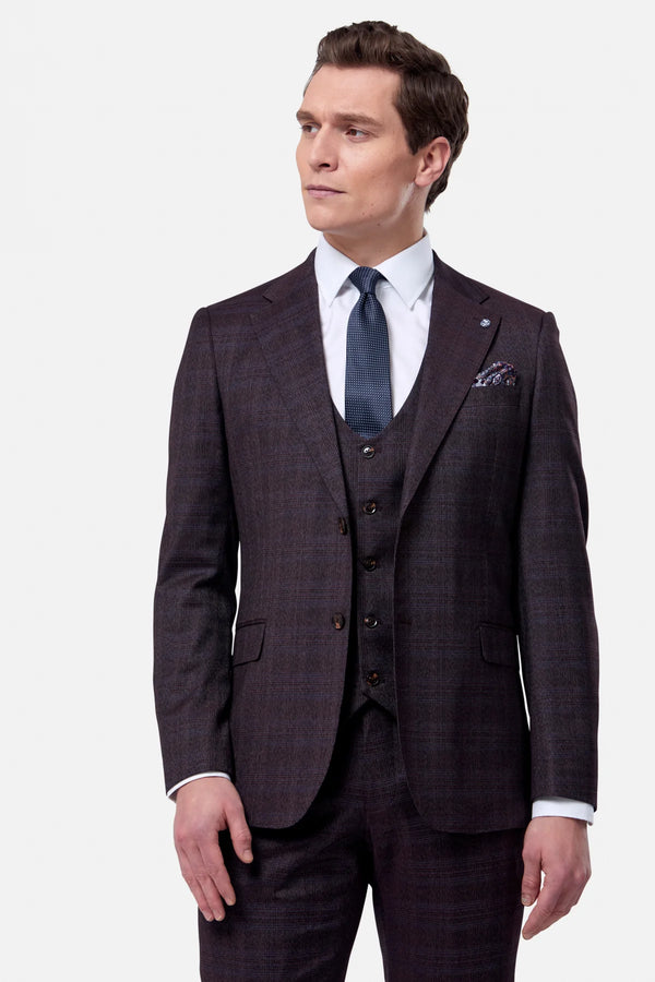 Benetti Elijah 3 Piece Suit - Wine