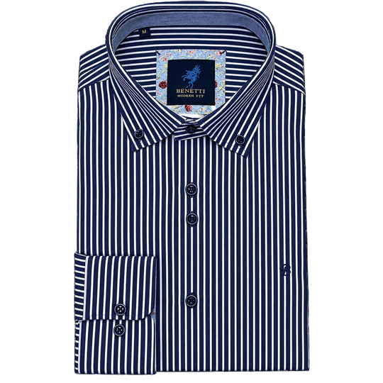 Benetti Berlin Long Sleeve Shirt - Navy