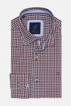 Benetti Capri Modern Fit Long Sleeve Shirt - Wine