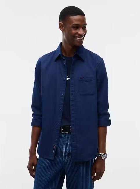 Tommy Jeans Reg Flannel Shirt - Basic Navy