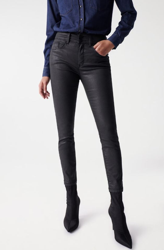 Salsa Secret Cropped Skinny Coated Jeans -121997