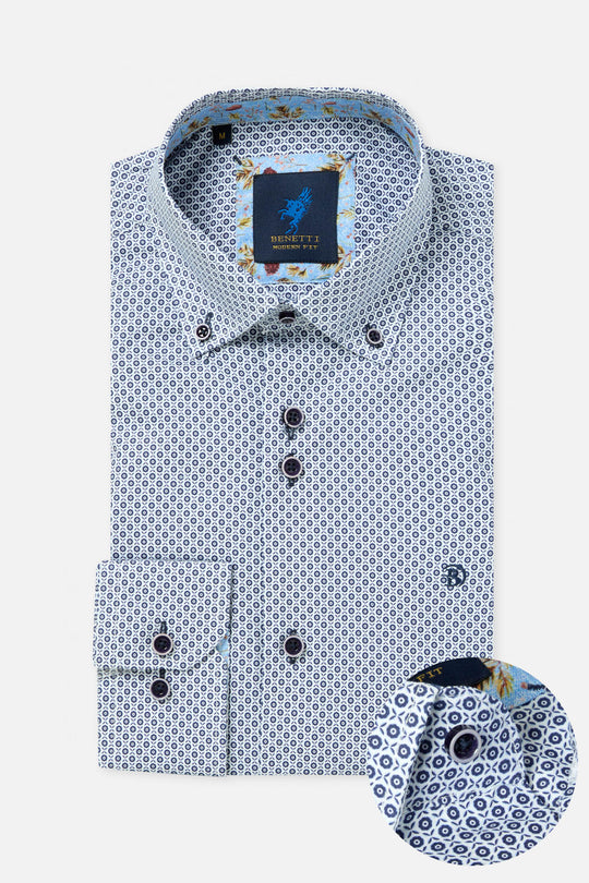 Benetti Carlos Long Sleeve Shirt - Navy