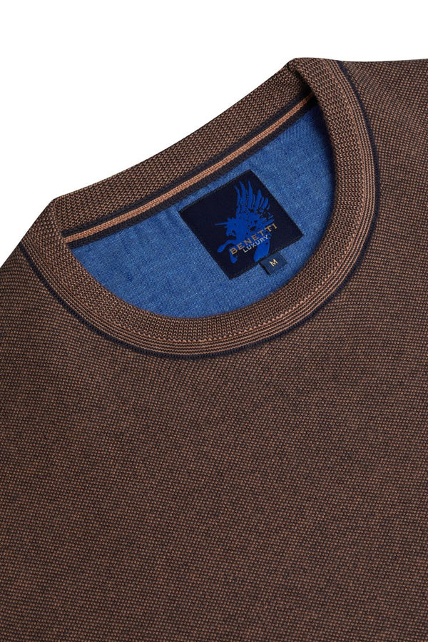 Benetti Carson Crew Knit - Coffee