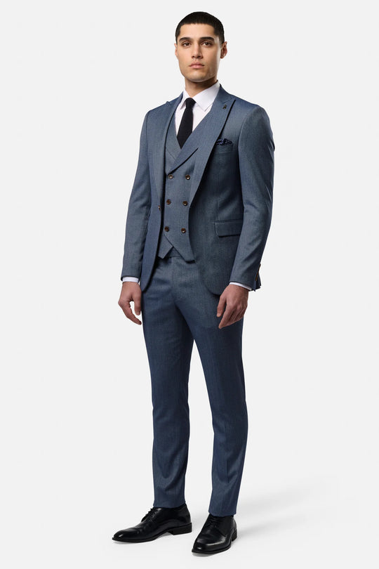 Benetti Travis Cian 3 Piece Suit - Blue [Size 42R]