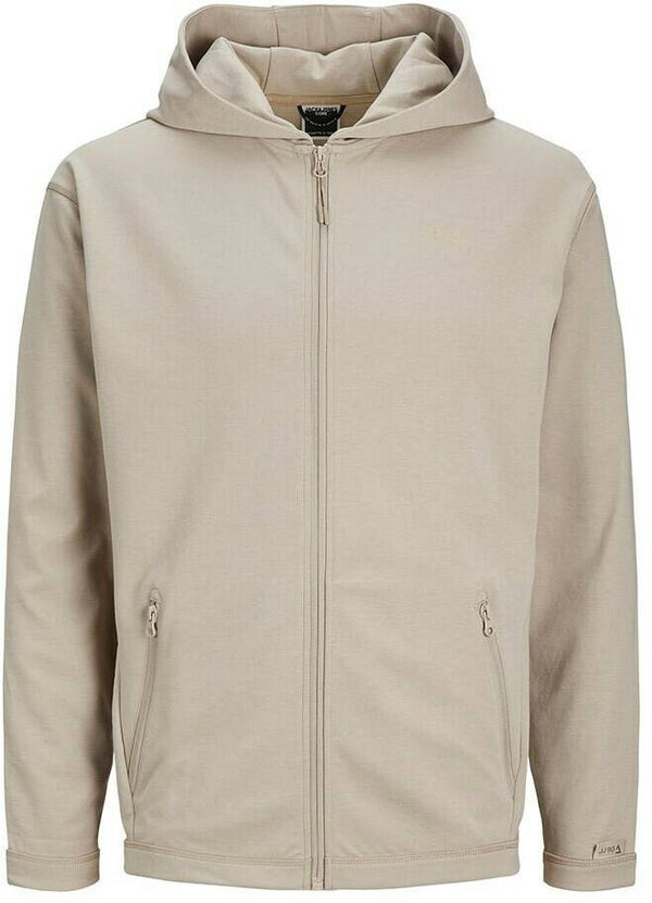 Jack & Jones Cloud Sweat Zip Hood - Crockery