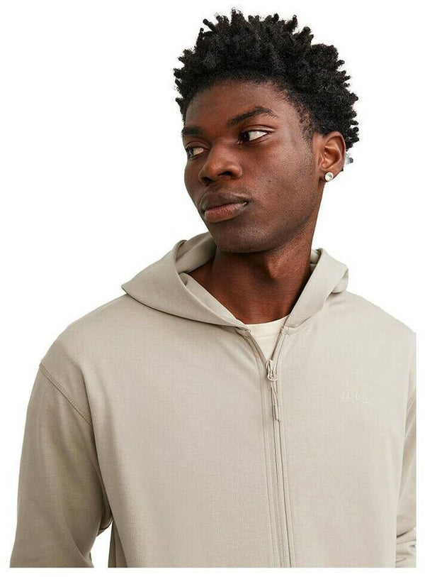 Jack & Jones Cloud Sweat Zip Hood - Crockery