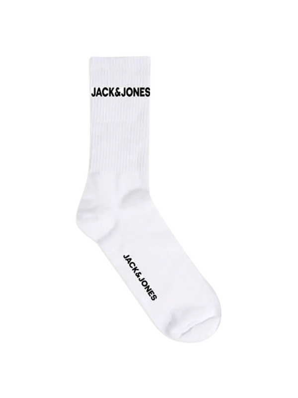 Jack & Jones Basic Logo Tennis Sock 5 Pack - White