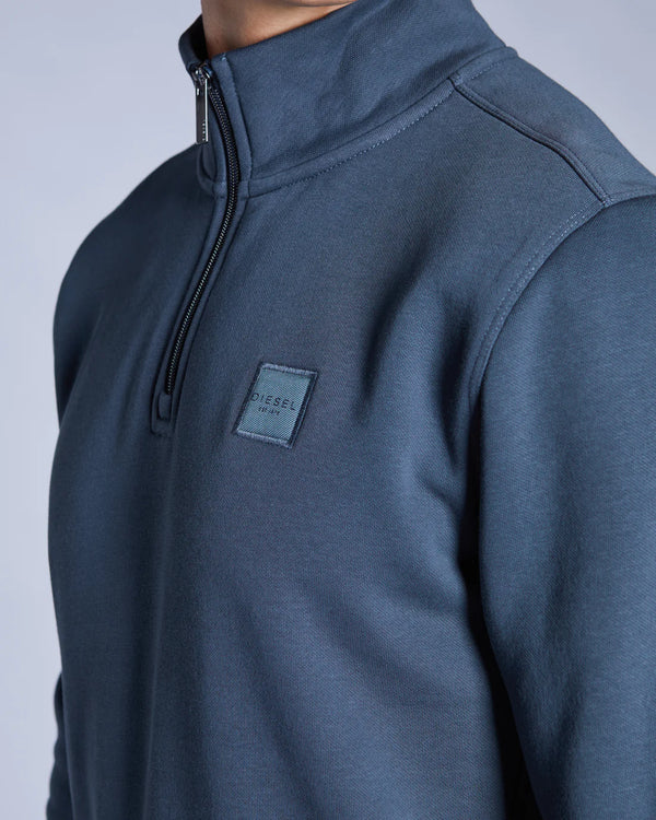 Diesel Dax Half Zip - Petrol Blue