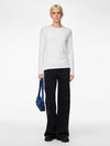 Pieces Sirene Long Sleeve Top - Bright White