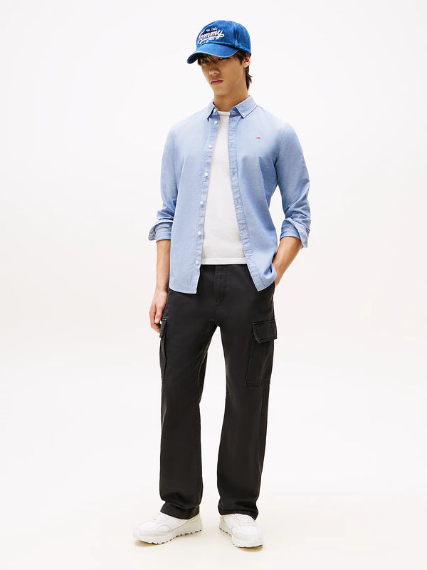 Tommy Jeans Slim Stretch Oxford Shirt - Twilight Navy