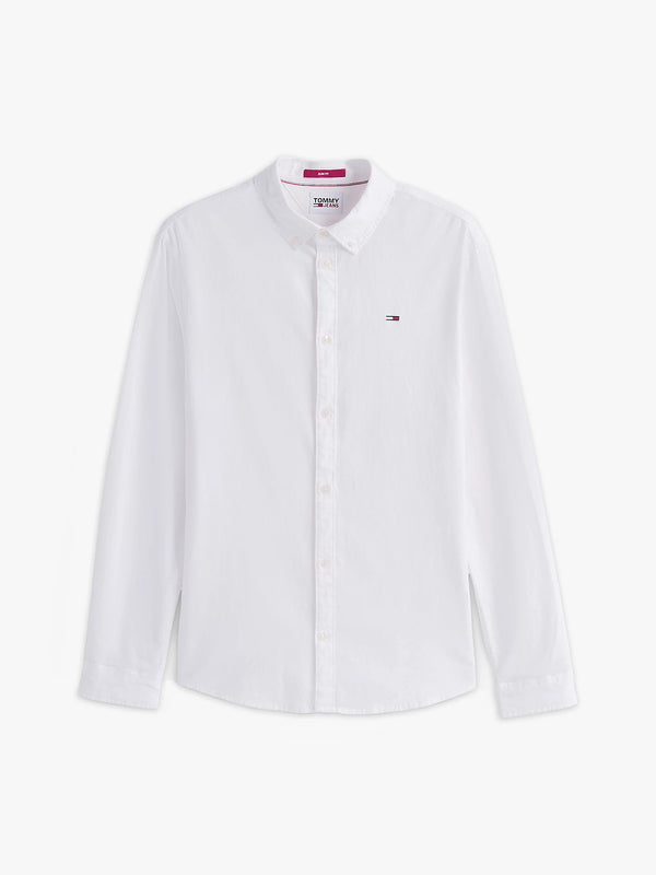 Tommy Jeans Slim Stretch Oxford Shirt - White