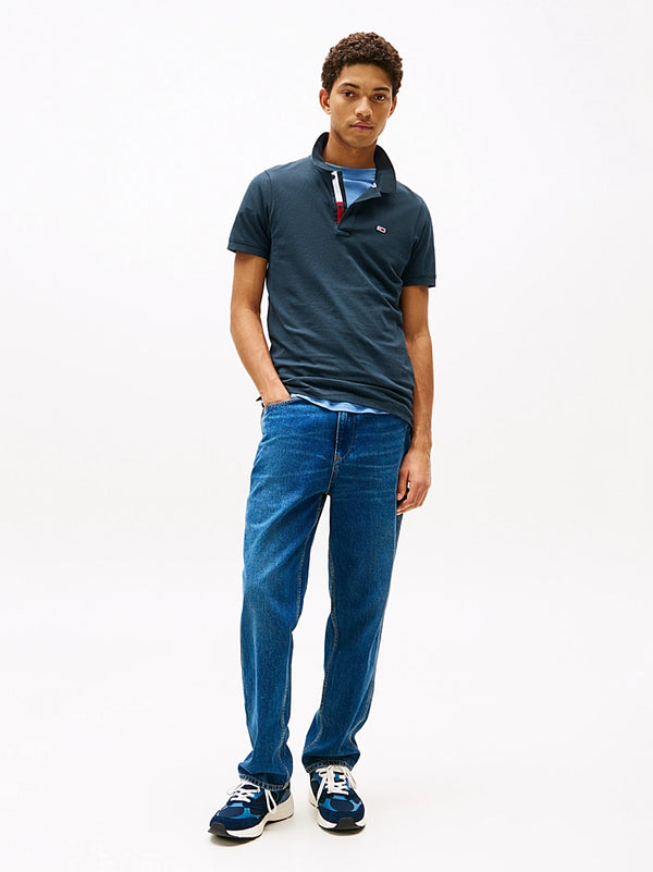 Tommy Jeans Slim Placket Polo - Twilight Navy