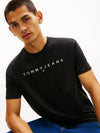 Tommy Jeans Regular Linear Logo Tee - Black