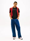 Tommy Jeans Regular Linear Logo Tee - Black