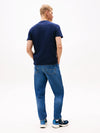 Tommy Jeans Regular Linear Logo Tee - Dark Night Navy