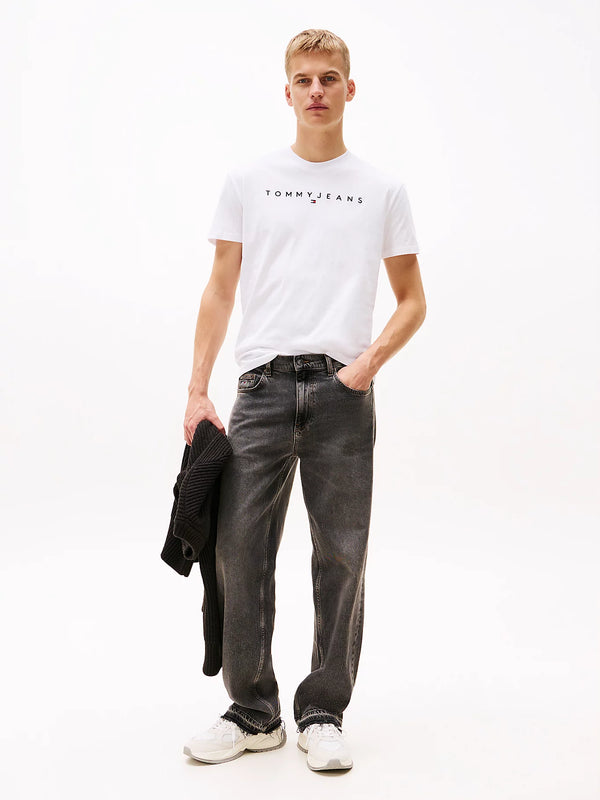 Tommy Jeans Regular Linear Logo Tee - White