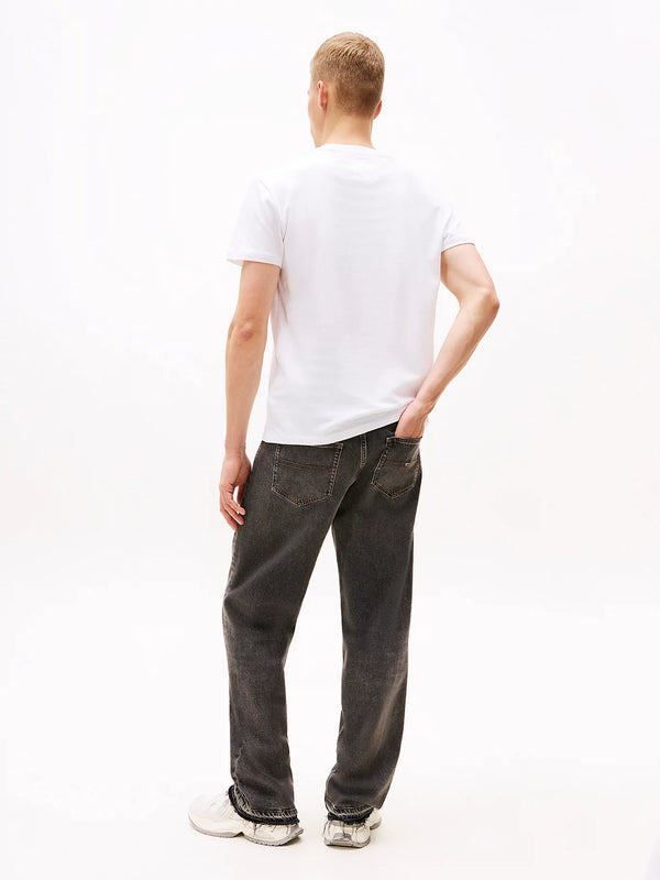 Tommy Jeans Regular Linear Logo Tee - White