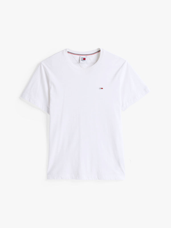 Tommy Jeans Regular Linear Logo Tee - White
