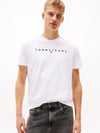 Tommy Jeans Regular Linear Logo Tee - White