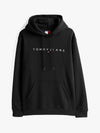 Tommy Jeans Regular Linear Logo Hoodie - Black