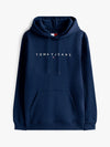 Tommy Jeans Regular Linear Logo Hoodie - Dark Night Navy