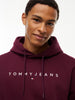 Tommy Jeans Reg Linear Logo Hoodie - Calypso Berry