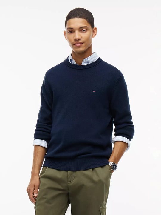 Tommy Jeans Slim Essential Sweater - Dark Blue