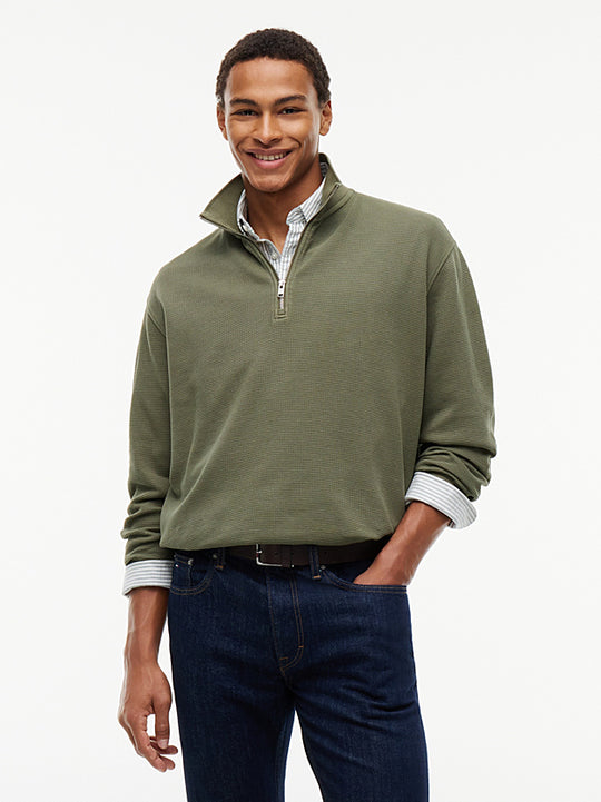 Tommy Jeans Relaxed Washed Waffle QZ - Rocky Mountain