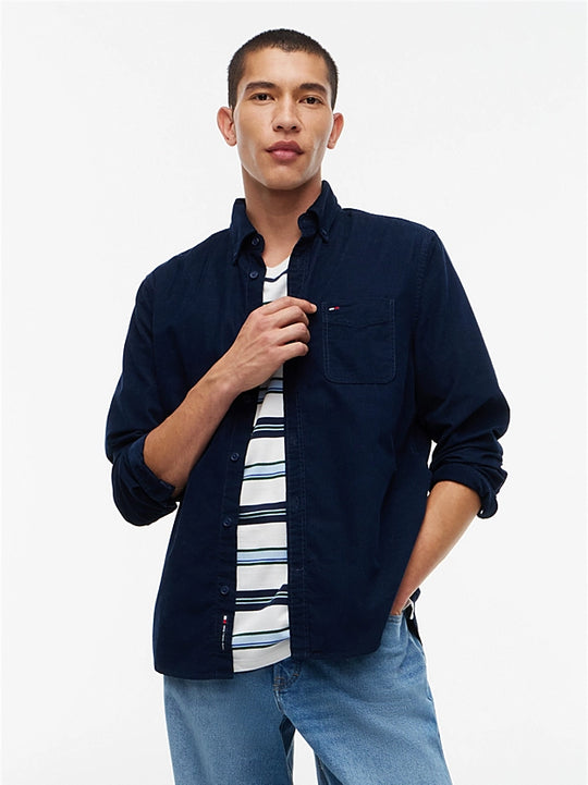 Tommy Jeans Reg Baby Corduroy Shirt - Dark Blue