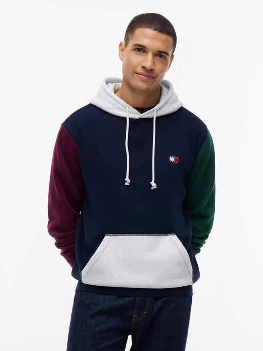 Tommy Jeans Regular Badge Hoodie  - Dark Blue Colorblock