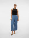 Vero Moda Bree Mid Rise Wide Culotte - Medium Blue Denim