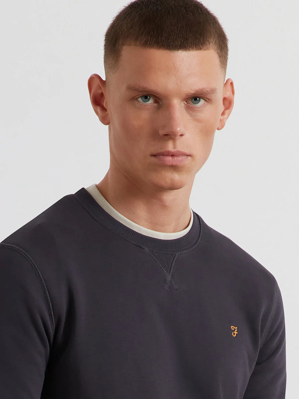 Farah Tim New Crew Neck - Submarine Grey