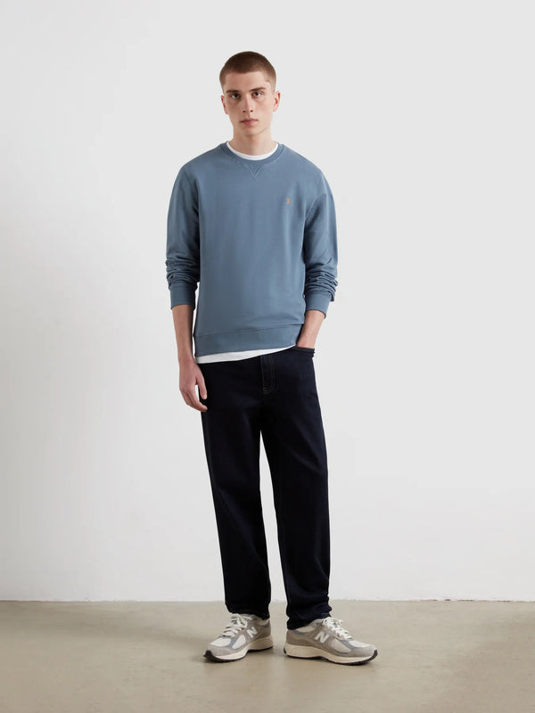 Farah Tim New Crew Neck - Chalk Blue