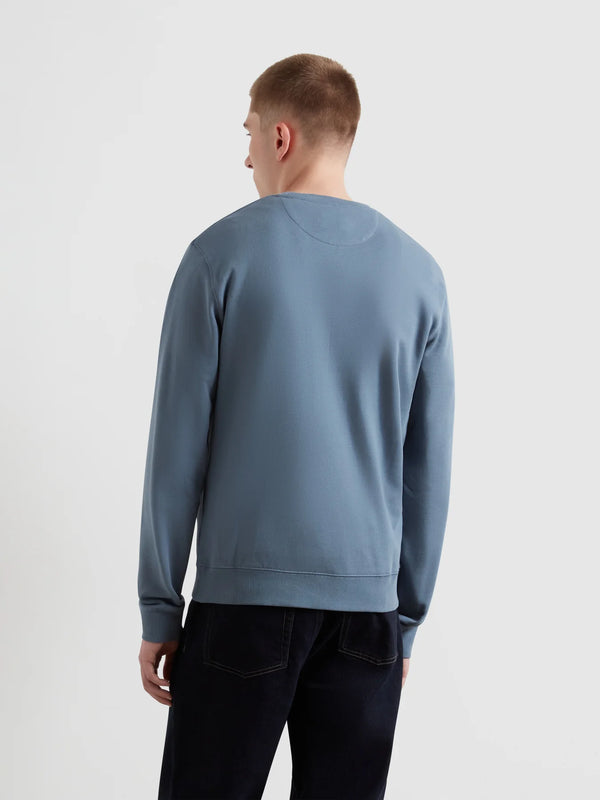 Farah Tim New Crew Neck - Chalk Blue