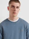 Farah Tim New Crew Neck - Chalk Blue