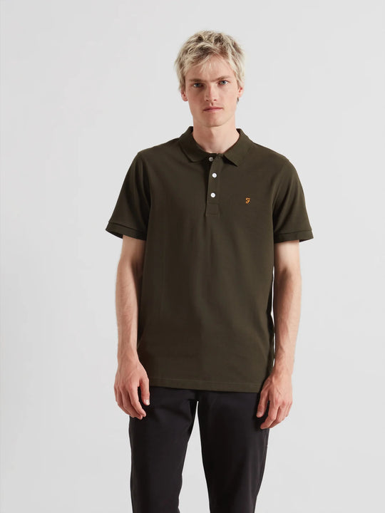 Farah Blanes Short Sleeve Polo - Evergreen