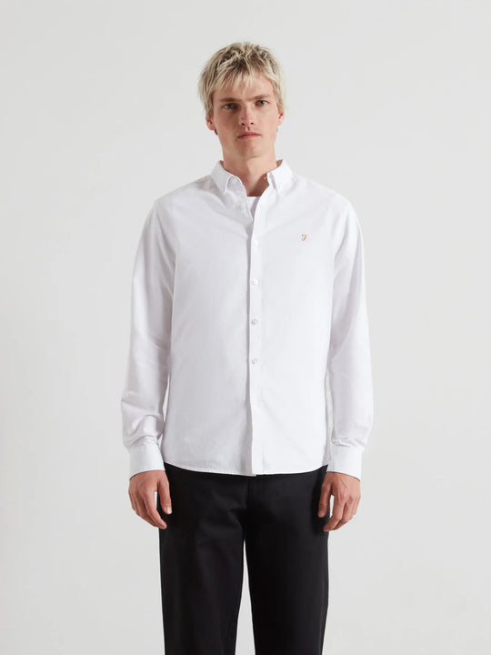 Farah Brewer Long Sleeve Shirt - White