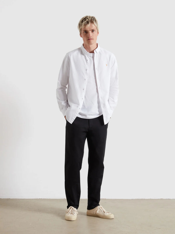 Farah Brewer Long Sleeve Shirt - White