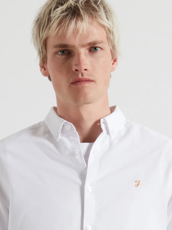 Farah Brewer Long Sleeve Shirt - White