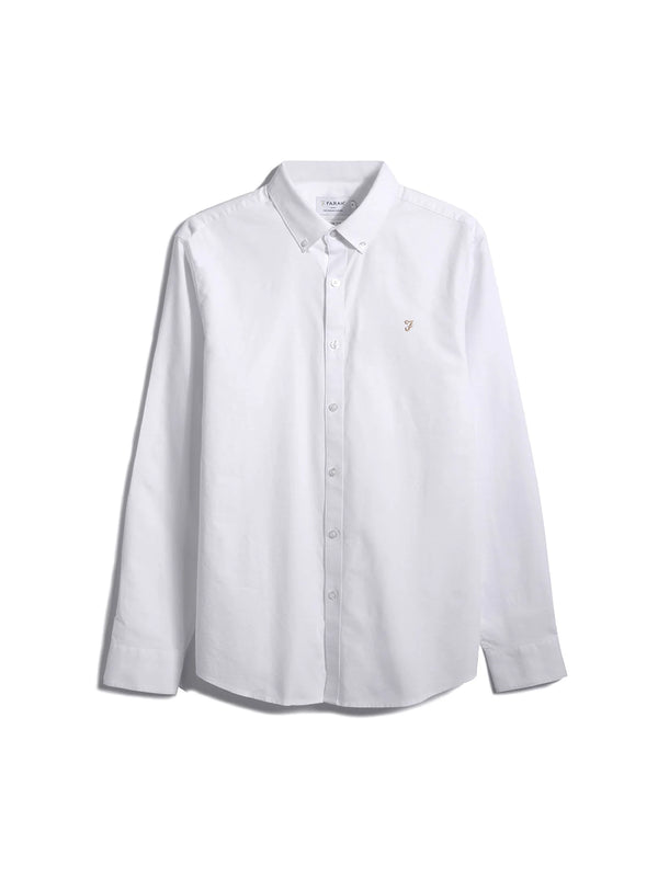 Farah Brewer Long Sleeve Shirt - White