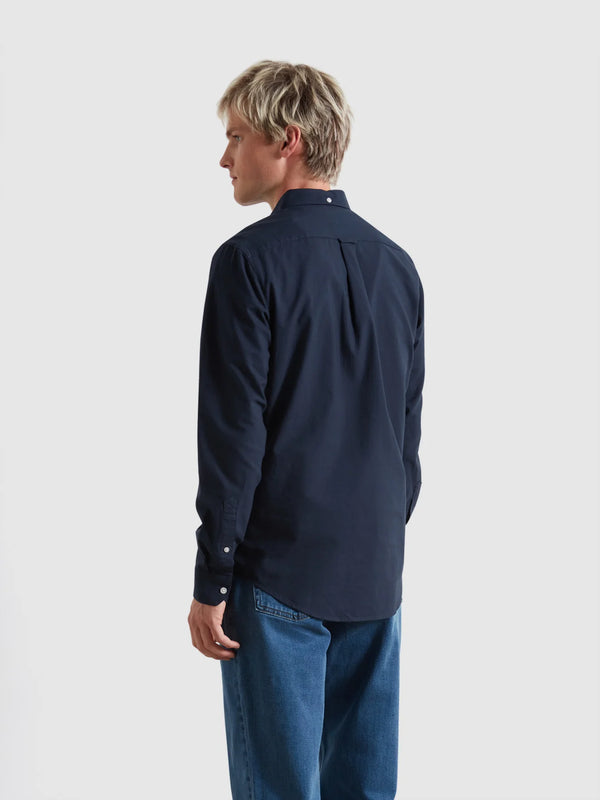 Farah Brewer Long Sleeve Shirt - Navy