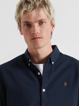 Farah Brewer Long Sleeve Shirt - Navy