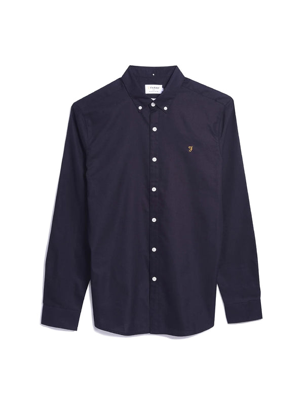 Farah Brewer Long Sleeve Shirt - Navy