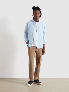 Farah Brewer Long Sleeve Shirt - Sky Blue