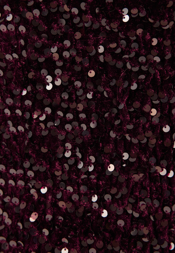 Pieces Kam Short Sleeve Puff Sleeves Dress - Tawny Port