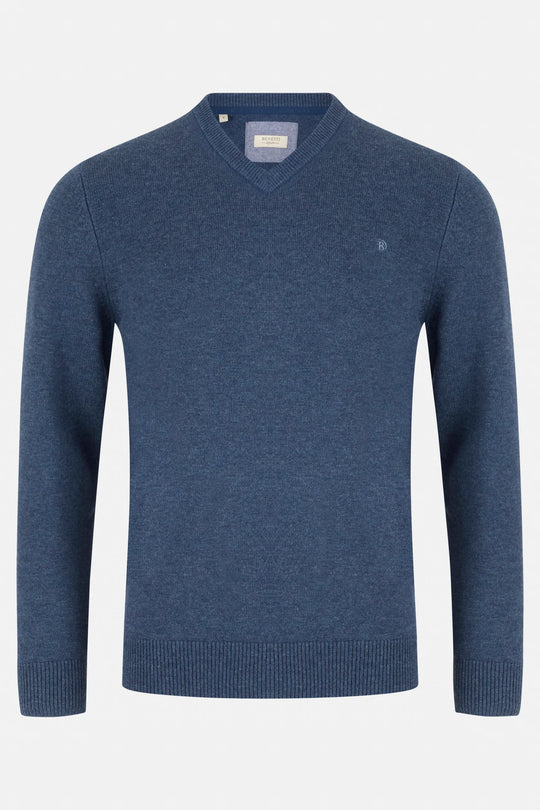 Benetti Franco V-Neck Knitwear - Indigo