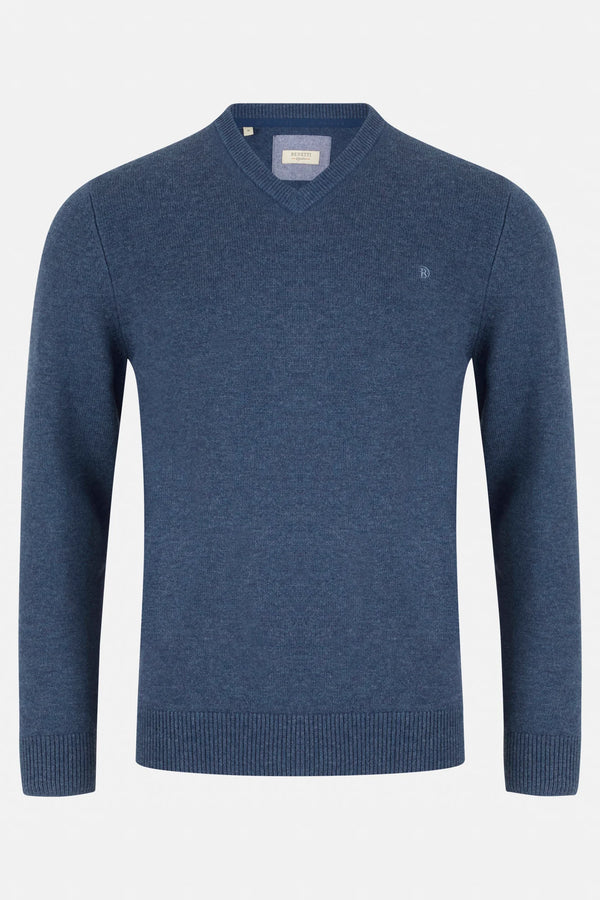 Benetti Franco V-Neck Knitwear - Indigo