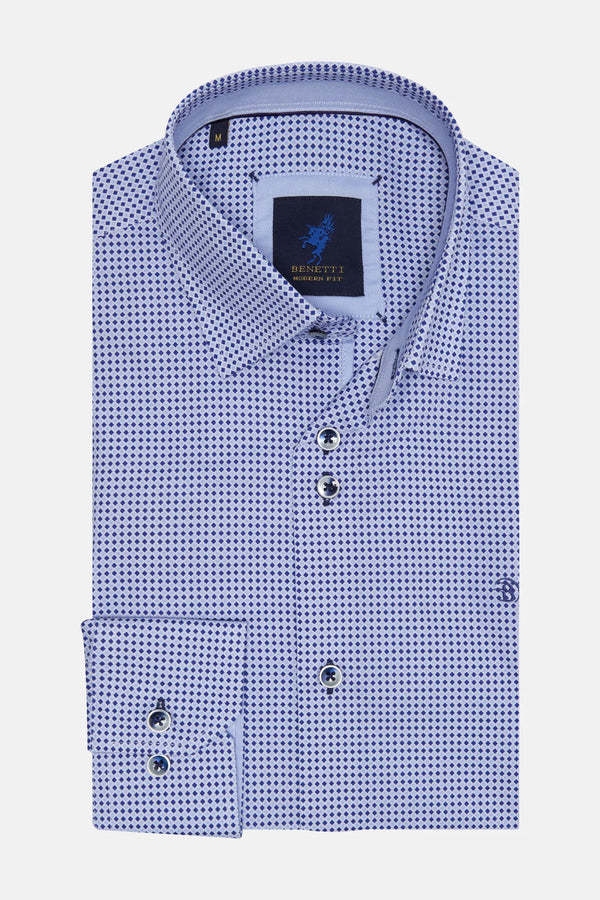 Benetti Frank Modern Fit Shirt  - Indigo(Size2XL)