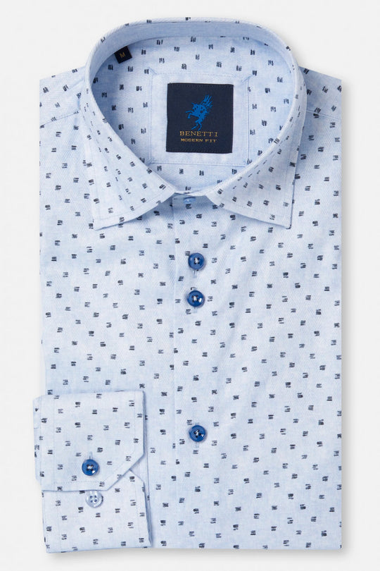 Benetti Fulham Long Sleeve Shirt - Sky